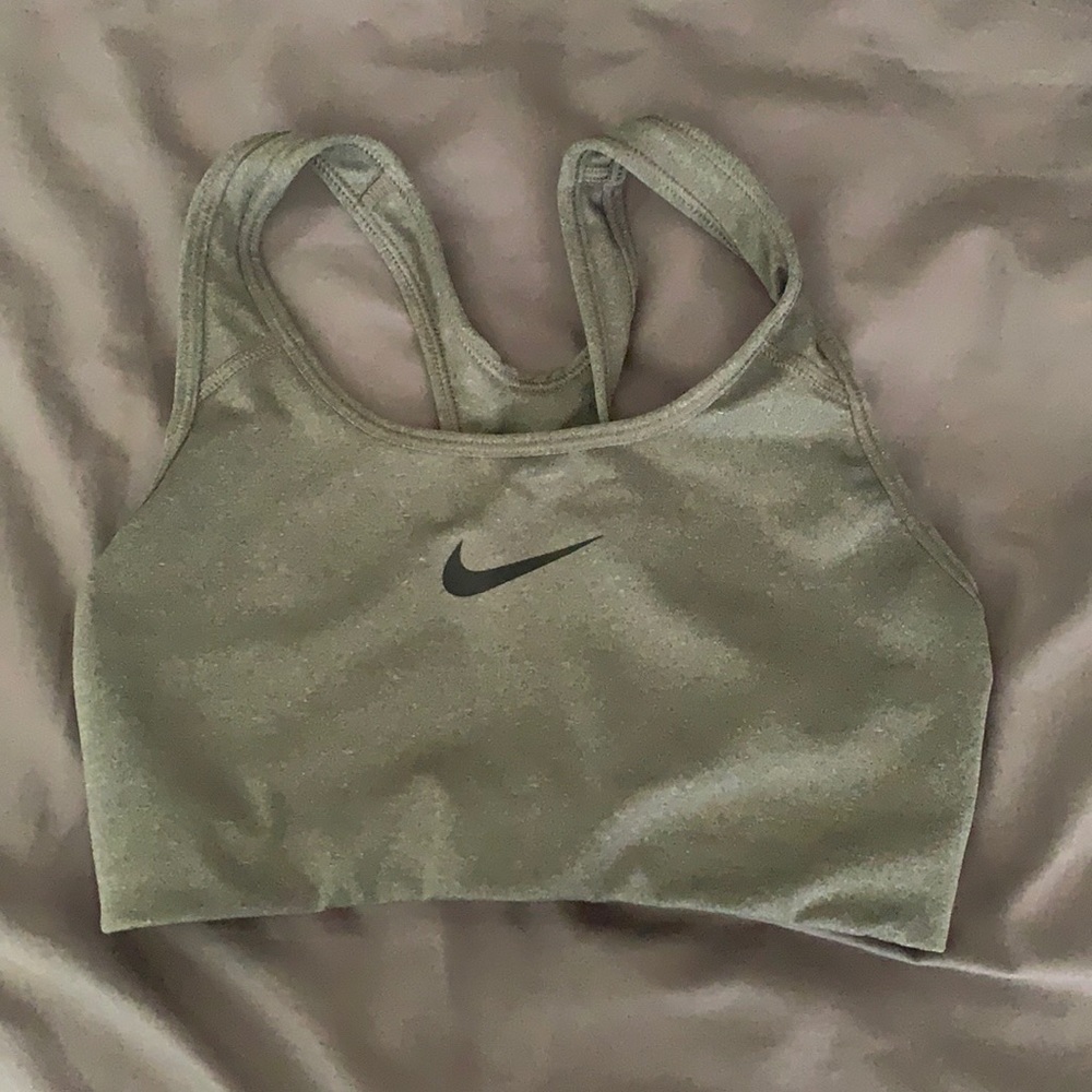 Grey Nike sports bra